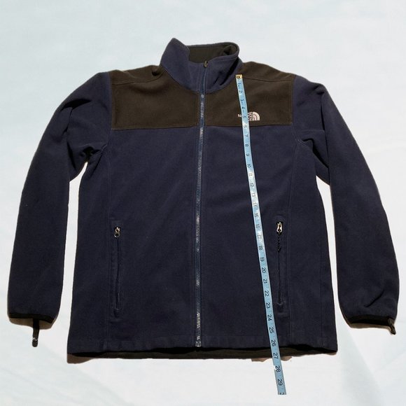 The North Face Blue and Black Suede Fleece Jacket - Picture 9 of 9